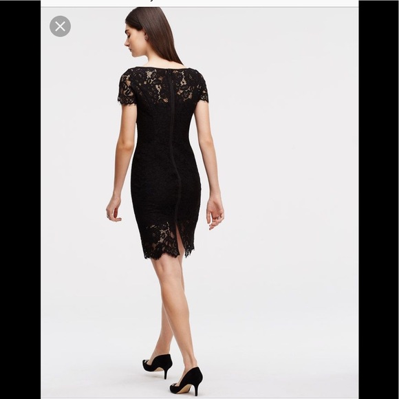 Ann Taylor Dresses Ann Taylor Black Cocktail Lace Sheath Dress Tall